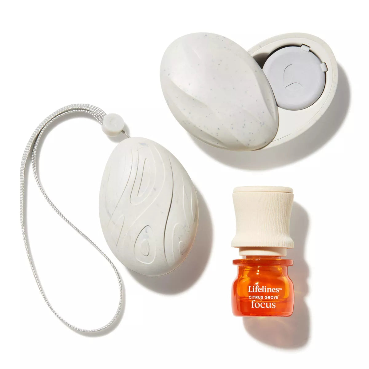 2pk Grounding Stones - Tactile Collection plus Essential Oil Blend: Sensory Aromatherapy, Passive Diffuser Set