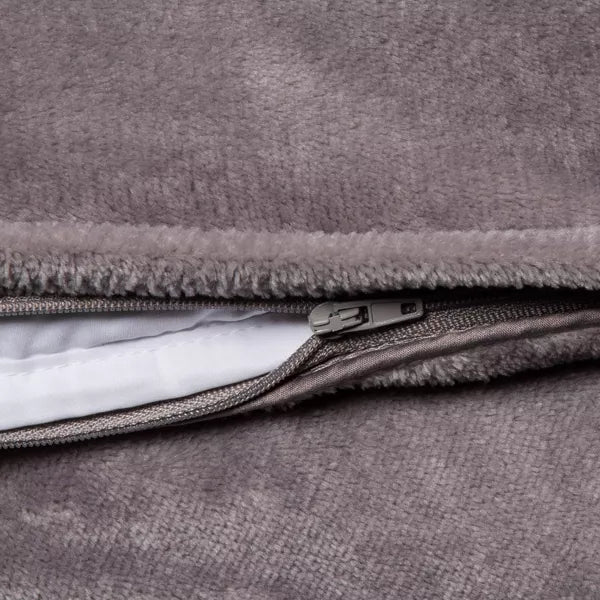 Microplush Weighted Blanket with Removable Cover - Gray