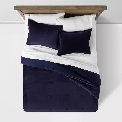 Velvet Comforter and Sham Set - King