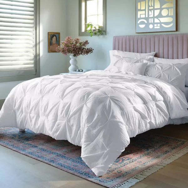 8pc Pinch Pleat Comforter and Sheet Set King