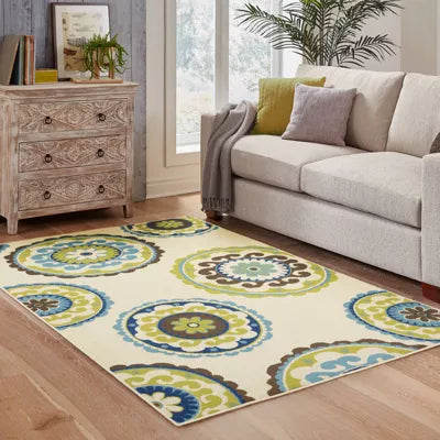 Cozumel Medallion Patio Rug - 6'7x9'6