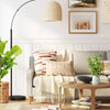 Addison Arc Floor Lamp with Natural Rattan Shade