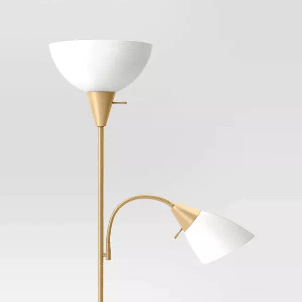 Torchiere with Task Light Floor Lamp