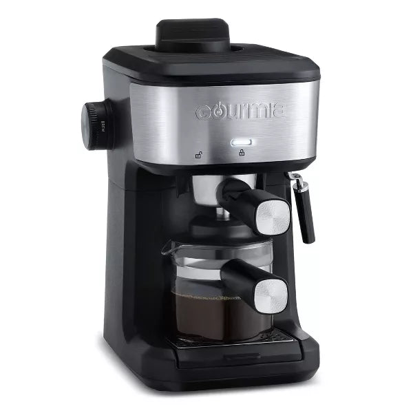 4-Shot Steam Espresso, Cappuccino, and Latte Maker with Frothing Wand Electric