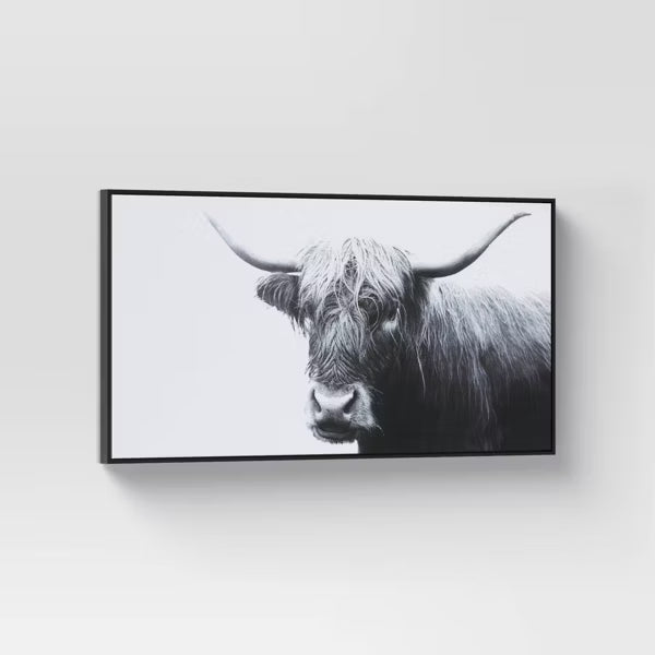 Highland Cow Framed Canvas