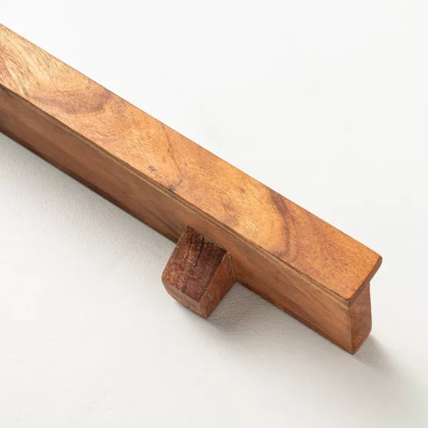 Wood Mantel Shelf Brown Floating Wall Storage, Hanging Display