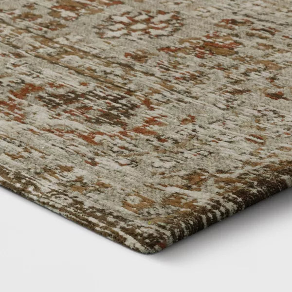 Oakton Jacquard Chenille Area Rug Rust 7'x10'