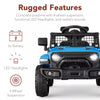 6V Kids Ride-On Truck Car w/ Parent Remote Control, 4-Wheel Suspension, LED Lights