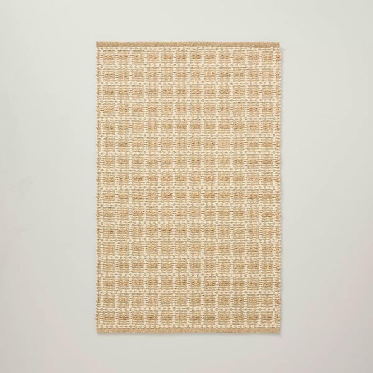 Box Grid Rectangular Handmade Woven Area Rug  3'x5'