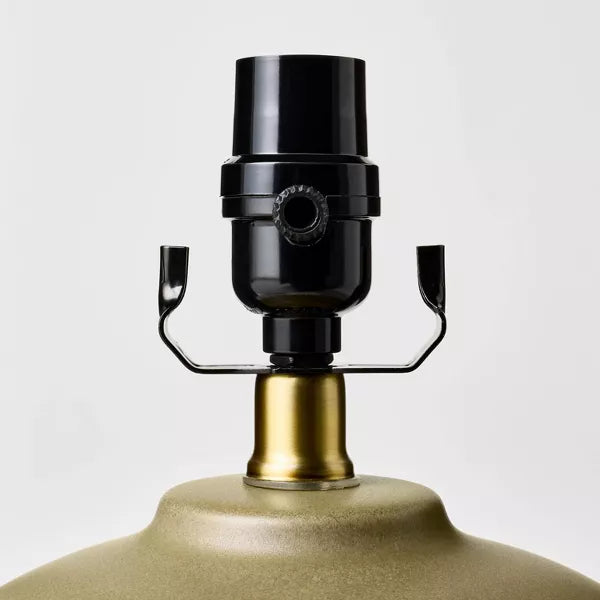 Ceramic Lamp Base Green
