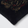 Square The Dark of The Night Embroidered Velvet Throw Pillow Black - Cotton Velvet, Indoor Use