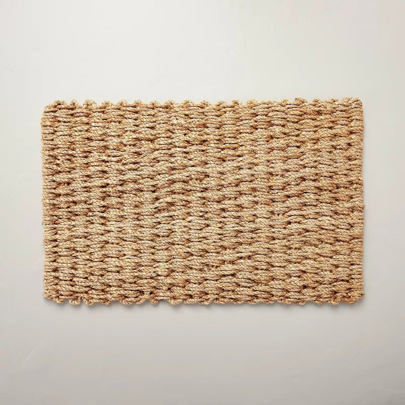 Basket Weave Jute Doormat Natural