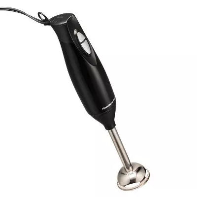 3-in-1 Hand Blender with Wisk: Immersion Handheld Mixer, 2 Speeds, Dishwasher-Safe, Black