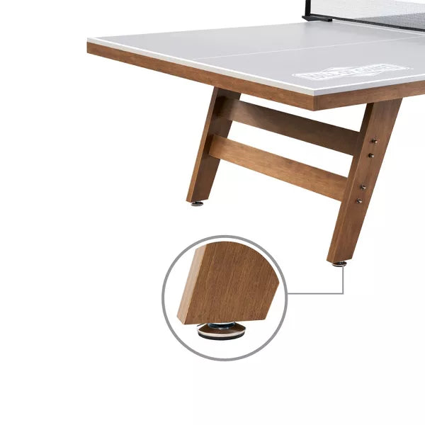 Official Size Wood Table Tennis Table - Gray