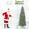 Pre-Lit Artificial Christmas Tree with 818 Snowy Branch Tips 350 LED Lights