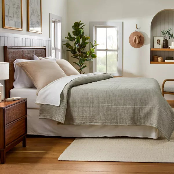 Linen Blend Euro Bed Pillow Set of 2