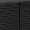 Fluted TV Stand Black - Entertainment Center with Adjustable Shelves, final cut