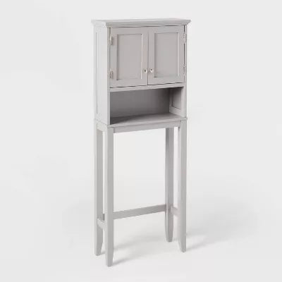 Wood Space Saver Etagere Gray