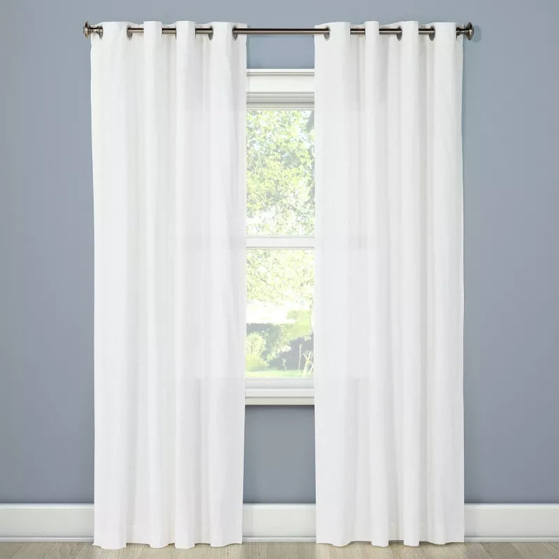 1pc Light Filtering Solid Window Curtain Panel