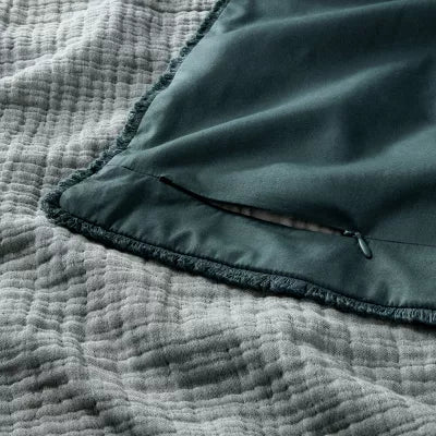 Textured Chambray Comforter - Full/Queen