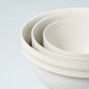 2pc Brim Stripe Stoneware Mixing/Serving Bowl Set Cream