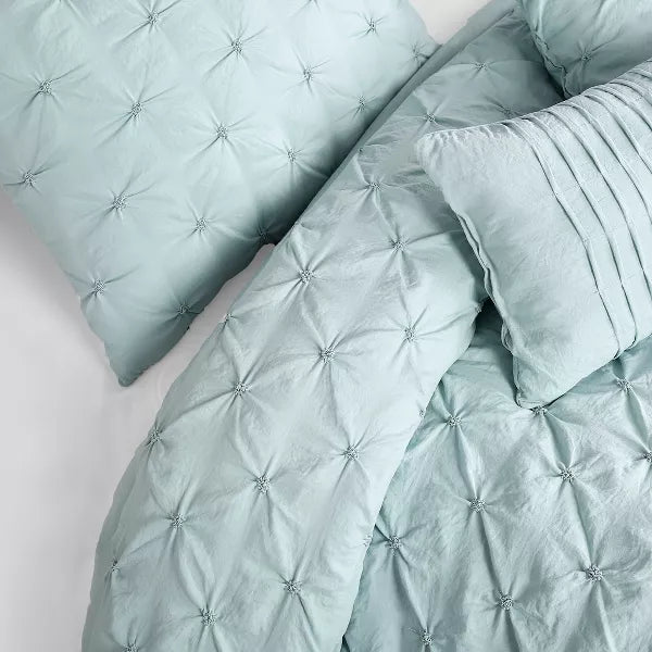 5pc Ravello Pintuck Comforter Set - Queen