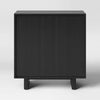 2 Door Fluted Accent Cabinet Black