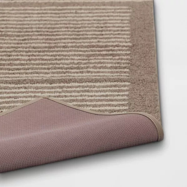 Washable Knitted Stripe Accent Rug 2'6"x4'