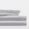 300 Thread Count 100% Cotton 4 Piece Solid Sheet Set Sateen Weave - King
