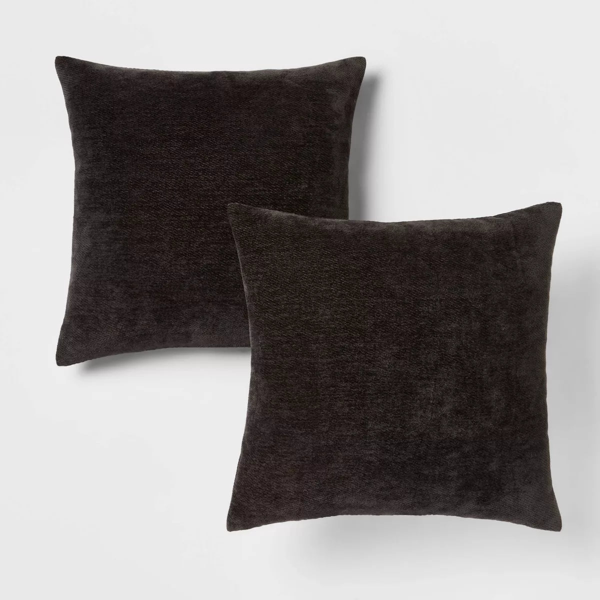 2pk Chenille Square Throw Pillows