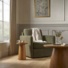 Wooden Round Pedestal Accent Drink Table