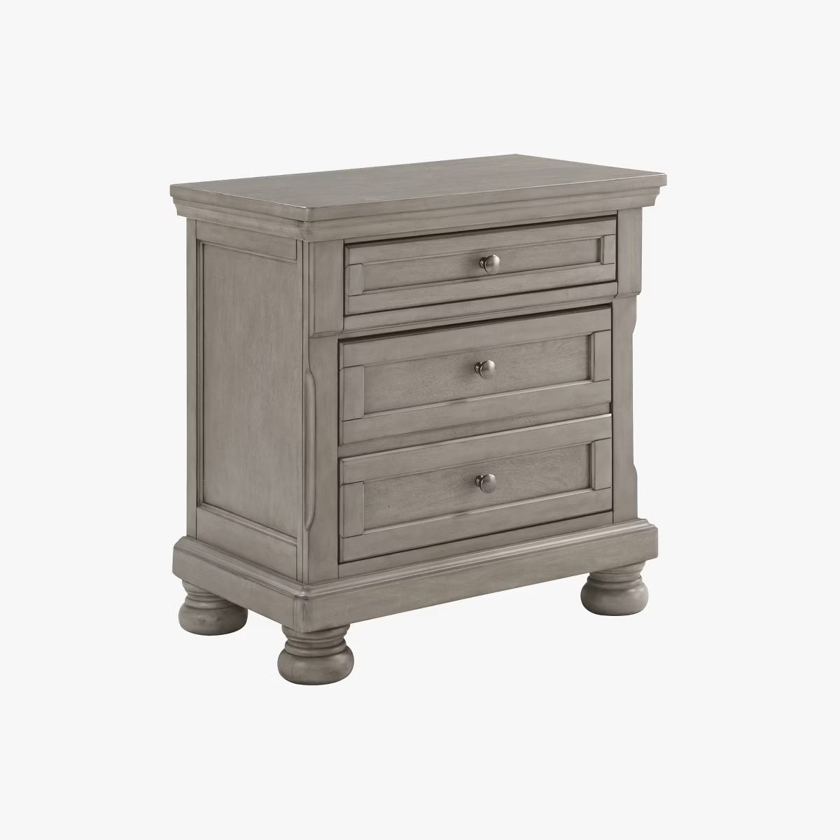 Lettner Two Drawer Nightstand - Light Gray SHOWROOM ITEM
