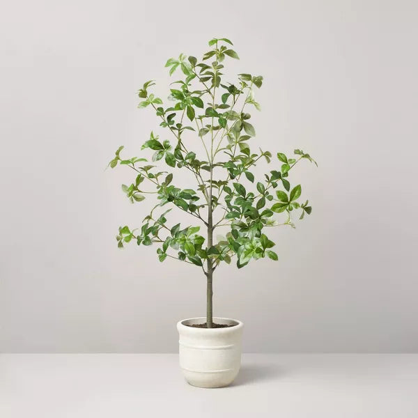 Faux Gypsophila Leaf Plant - Indoor Artificial Greenery, Farmhouse Style Decor, Polyester & Wire