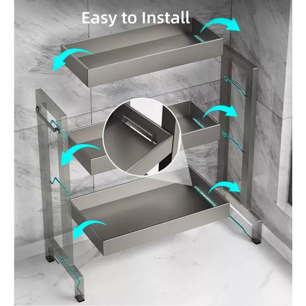 3 Tiers Countertop Shelves, Spice Rack Organizers For Kitchen Countertop Storage