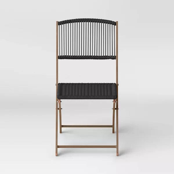 Purcell Patio Folding Chair Black 1-Piece
