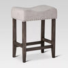 Rumford Saddle Counter Height Barstool with Wood Leg