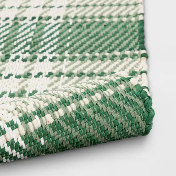 Plaid Chindi Handwoven Area Rug 4'x5'6"
