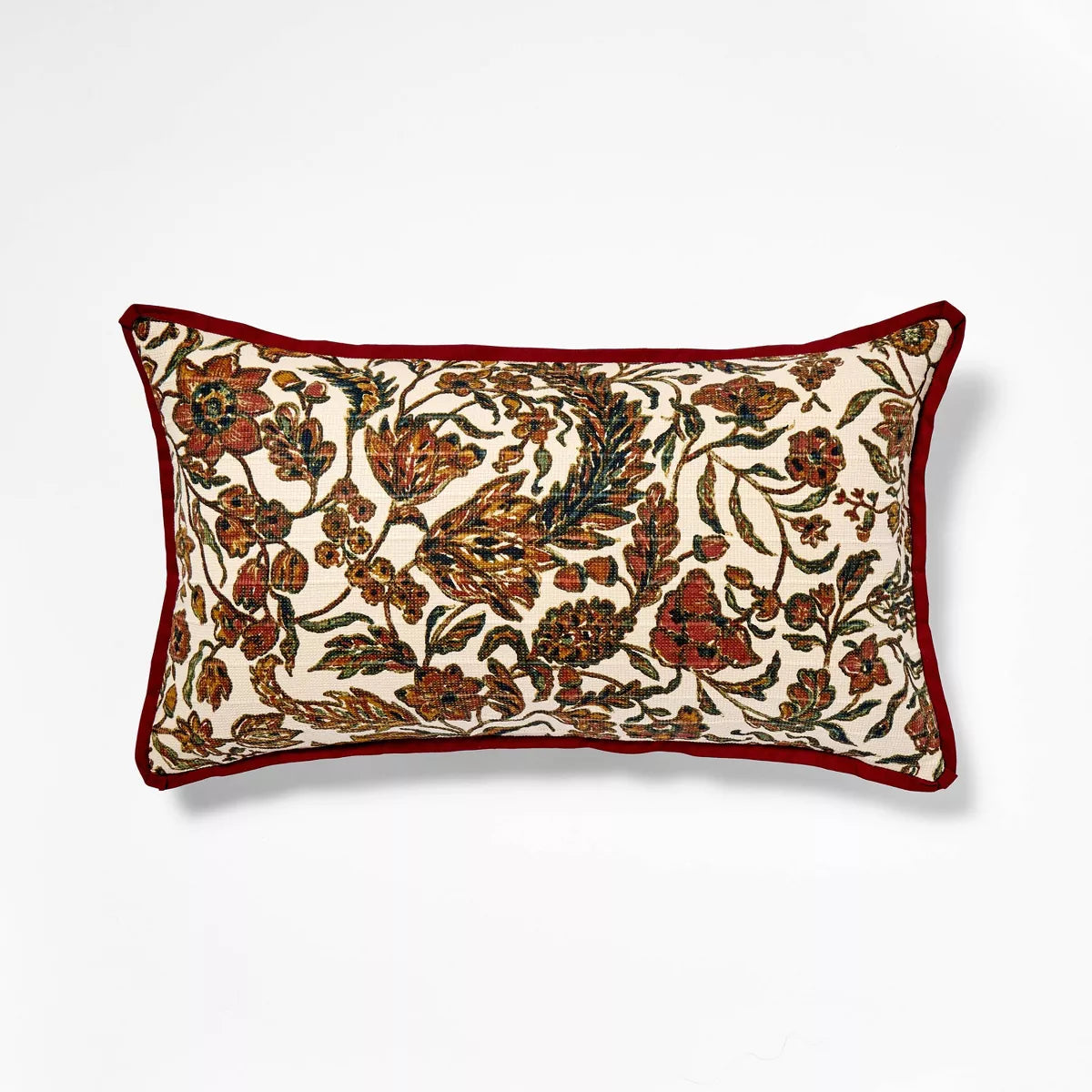 Jacobean Floral Throw Pillow