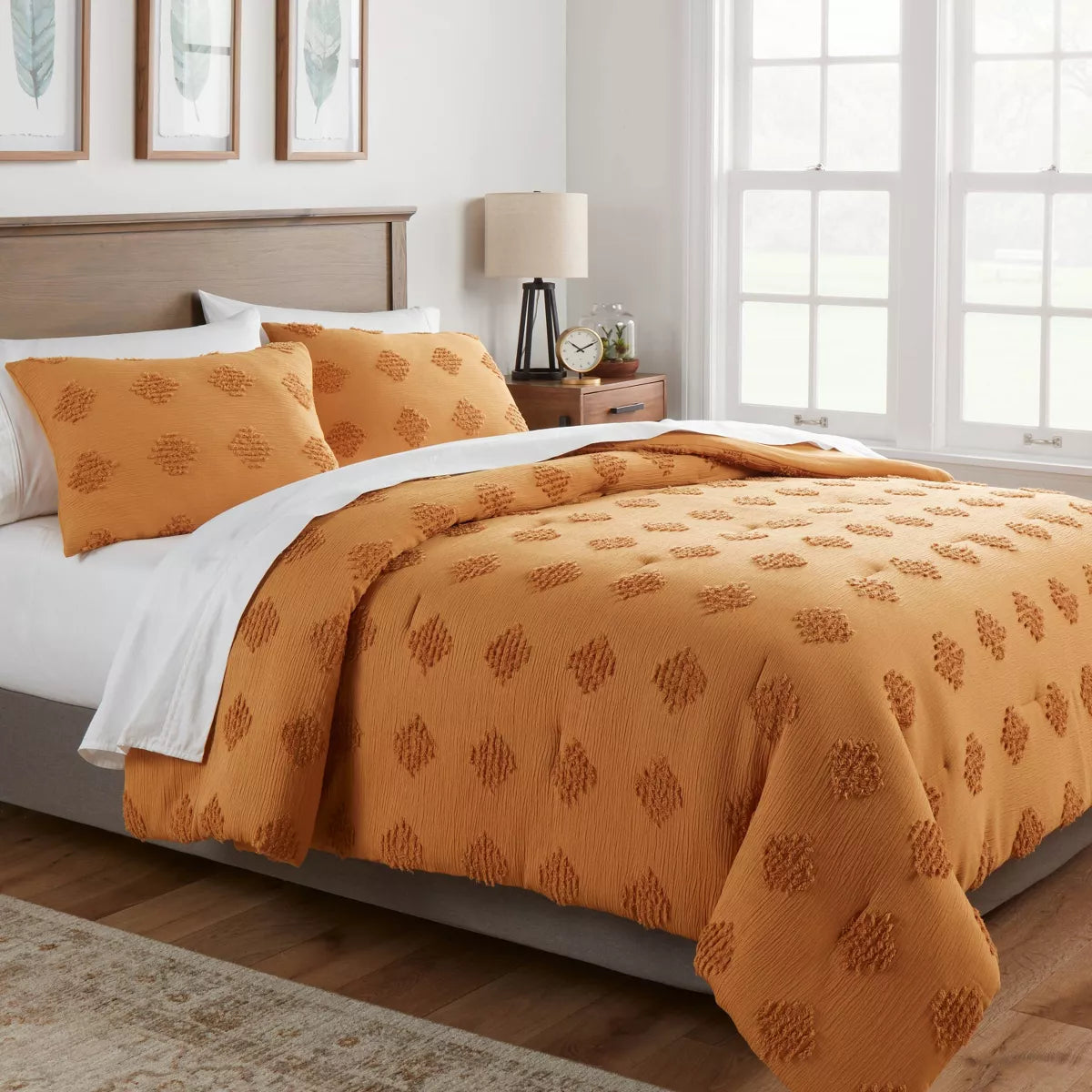 Tufted Diamond Crinkle Comforter - Twin XL