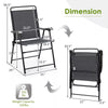 4PCS Outdoor Patio Folding Chair W/Armrest Portable Camping Lawn Garden
