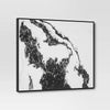 2pk Marble Framed Printed Canvases Black/Tan: Modern Abstract Digital Art, Polystyrene Frame