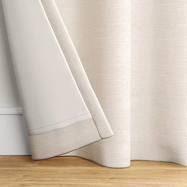 2-Piece Blackout Textural Overlay Window Curtain Panel