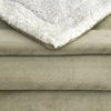 Cozy Solid Plush with Shearling Reverse Bed Blanket - King