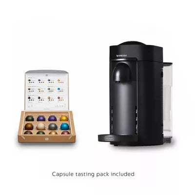 Nespresso VertuoPlus Coffee Maker and Espresso Machine Black Matte: Best Rated, Uses Nespresso Pods, 12 Capsules Included