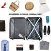 Spinner Suitcase Set with TSA Lock and Organizer Interior ABS Hardshell 3 Piece Luggage