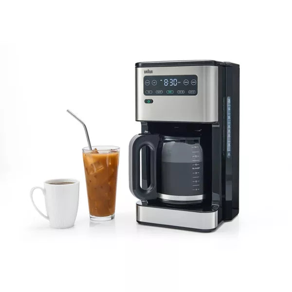 PureFlavor 14c Drip Coffee Maker - Black Automatic Shut-Off, Glass Carafe, Warming Plate