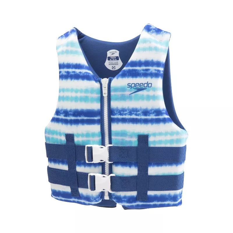 Youth Life Jacket Vest - Blue Tie-Dye