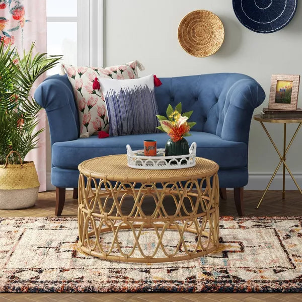 Indoor Geometric Shag Woven Rug 7'x10