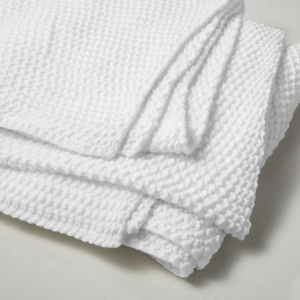 Chunky Knit Bed Blanket - King