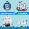 Rocket Ship Pop up Play Tent with Tunnel and Playhouse Kids Indoor Outdoor Spaceship Tent Set